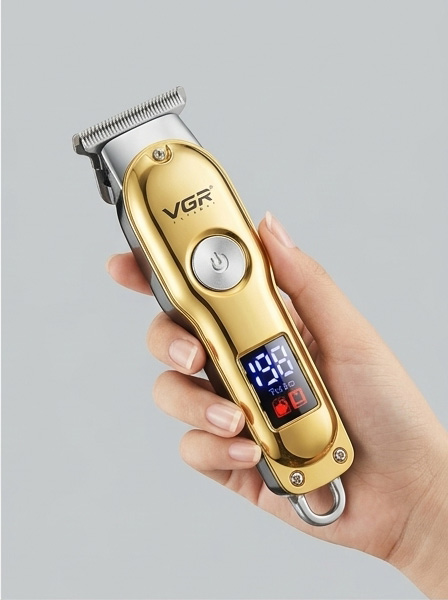 VGR V-290 Professional Hair Trimmer with LCD Display (Gold) — sawirka 1