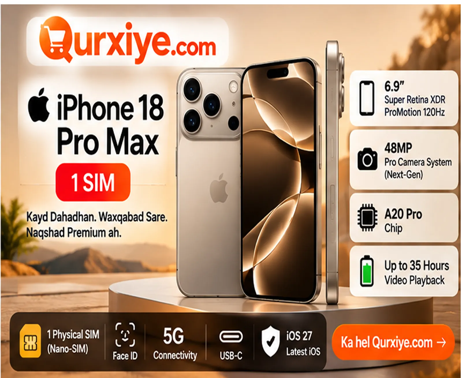 iPhone 18 Pro Max 1 SIM